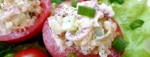 помидоры, фаршированные рисом и осьминогами. Шаг 4