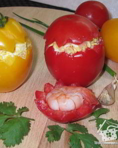 Помидоры с креветками