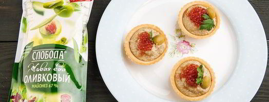 праздничная закуска с красной икрой. Шаг 7