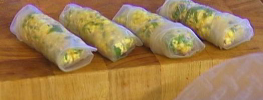 домашние спринг-роллы с творогом, тмином и карри. Шаг 6