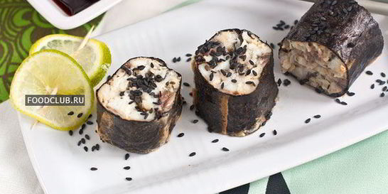 Горячие роллы с белой рыбой