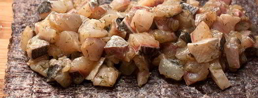 горячие роллы с белой рыбой. Шаг 4