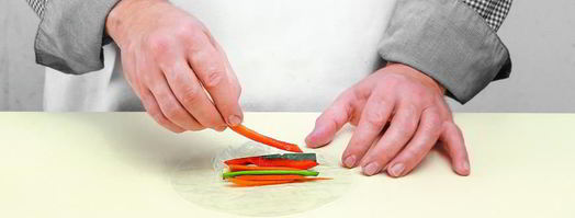 индонезийские роллы с овощами. Шаг 5