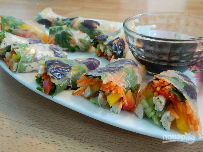 Рецепт рисовых роллов пп