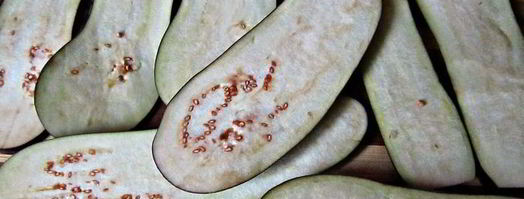 роллы из баклажанов со спагетти. Шаг 3