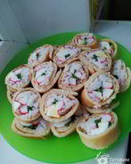 Роллы из блинов