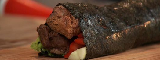 роллы из говяжьей печенки с чечевицей. Шаг 6