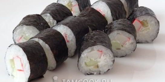 Роллы с крабовыми палочками