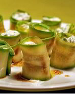 Роллы с цукини и рикоттой