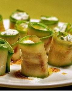 Роллы с цукини и рикоттой