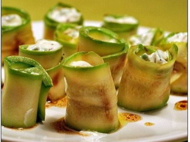 Рецепт роллов с цукини и рикоттой