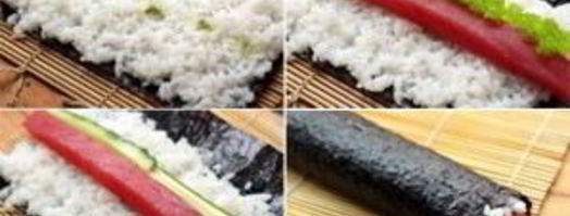 роллы с тунцом и огурцом. Шаг 5