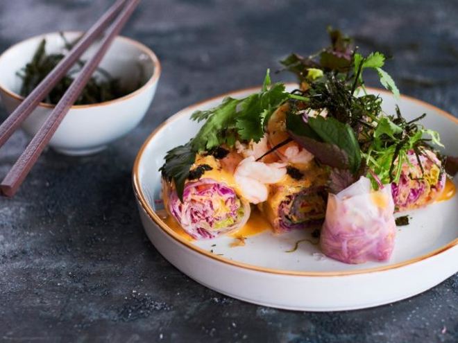 Рецепт спринга-ролла с креветками