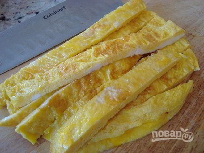 Рецепт яичного блинчика для роллов