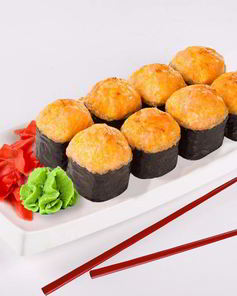 Запеченные роллы с форелью