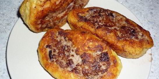 Картофельный рулет с мясом