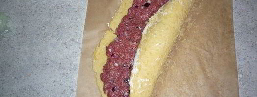 картофельный рулет с мясом. Шаг 3