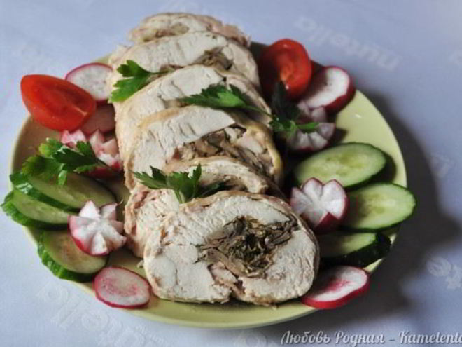 Рецепт куриного рулета
