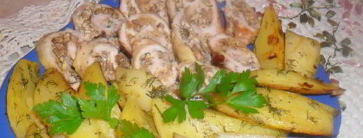 куриные рулетики с ореховой начинкой. Шаг 8