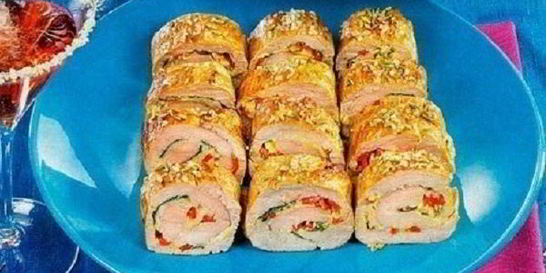 Куриные рулеты Конфетти с перцем