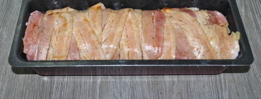 рулет из куриной грудки с картофелем в беконе. Шаг 10