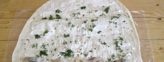 рулет из лаваша с селедкой. Шаг 8