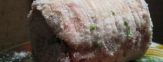 рулет из сала в луковой шелухе. Шаг 4