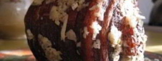 рулет из сала в луковой шелухе. Шаг 7