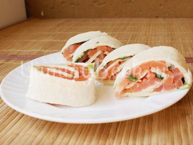 Рецепт рулетиков из семги