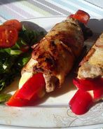 Рулетики с сыром и перцем