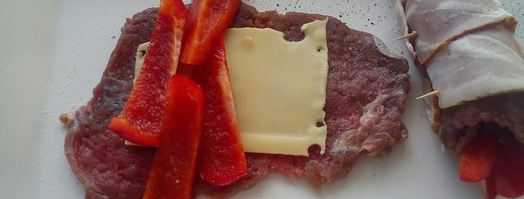 рулетики с сыром и перцем. Шаг 3