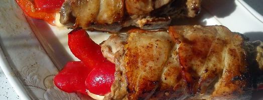 рулетики с сыром и перцем. Шаг 4