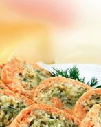 Рыбный рулет с луком