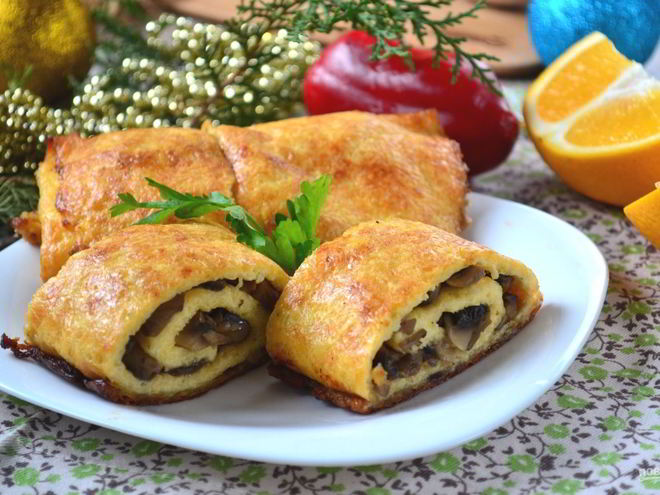 Рецепт сырного рулета на новый год