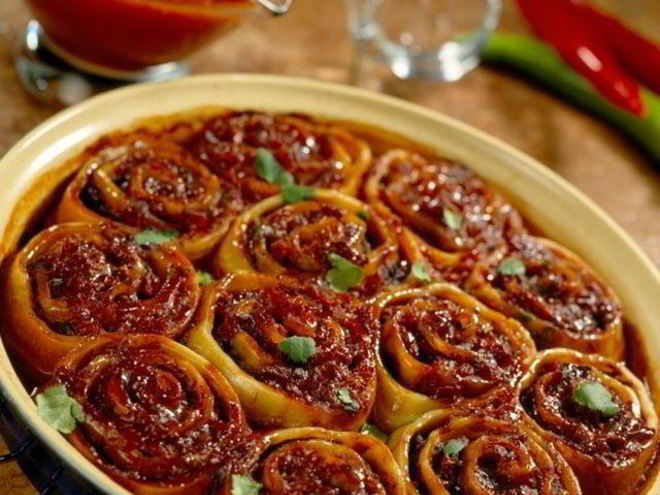Рецепт запеченых рулетов с мясом