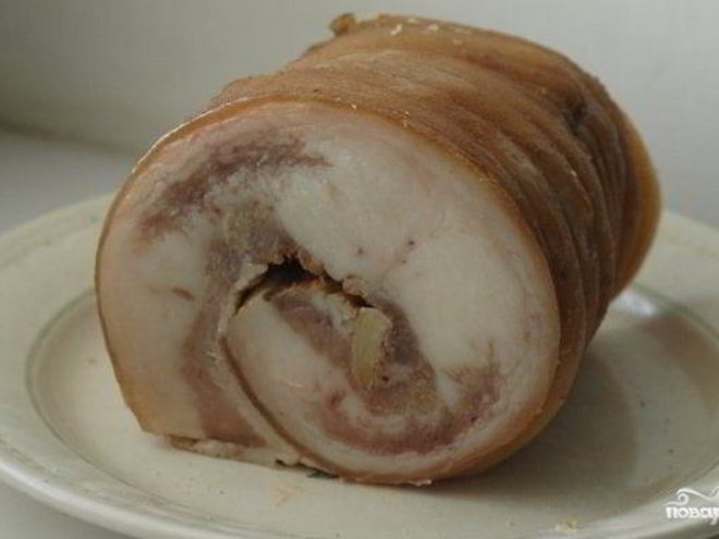 Рецепт засолки свиного рулета