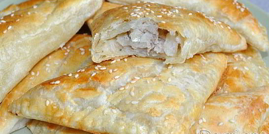 Самса из готового слоеного теста