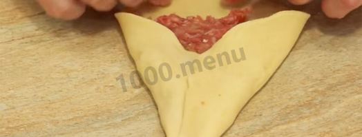 самса с фаршем из слоеного теста. Шаг 14