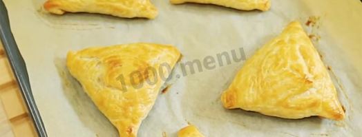 самса с фаршем из слоеного теста. Шаг 17