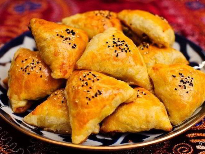 Рецепт самсы с тыквой из слоеного теста