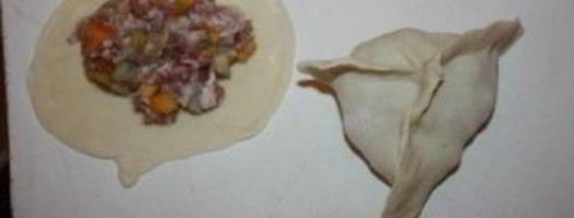 самса с тыквой из слоеного теста. Шаг 4