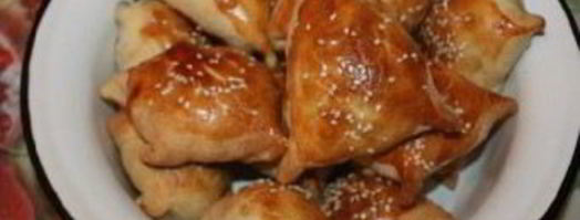 самса с тыквой из слоеного теста. Шаг 6