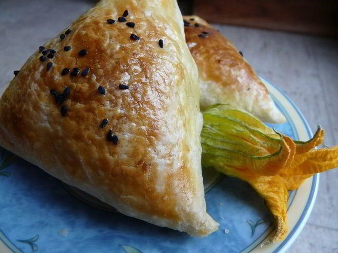 Рецепт слоеной самсы с тыквой