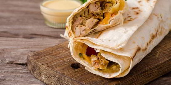 Домашняя шаурма с курицей карри