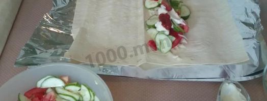 домашняя шаурма в лаваше с курицей. Шаг 3