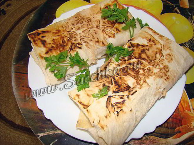 Рецепт мяса в лаваше
