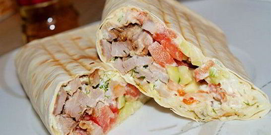 Шаурма домашняя со свининой