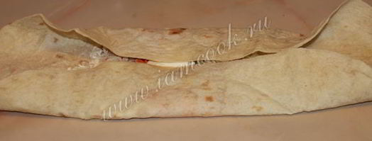 шаурма по-домашнему с курицей. Шаг 14