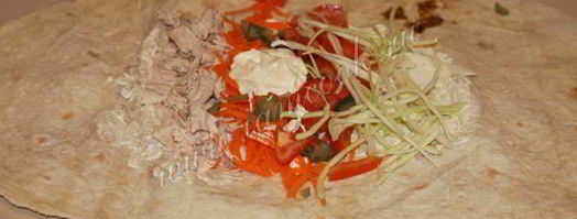 шаурма по-домашнему с курицей. Шаг 13