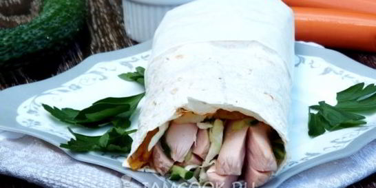 Шаурма с сосиской